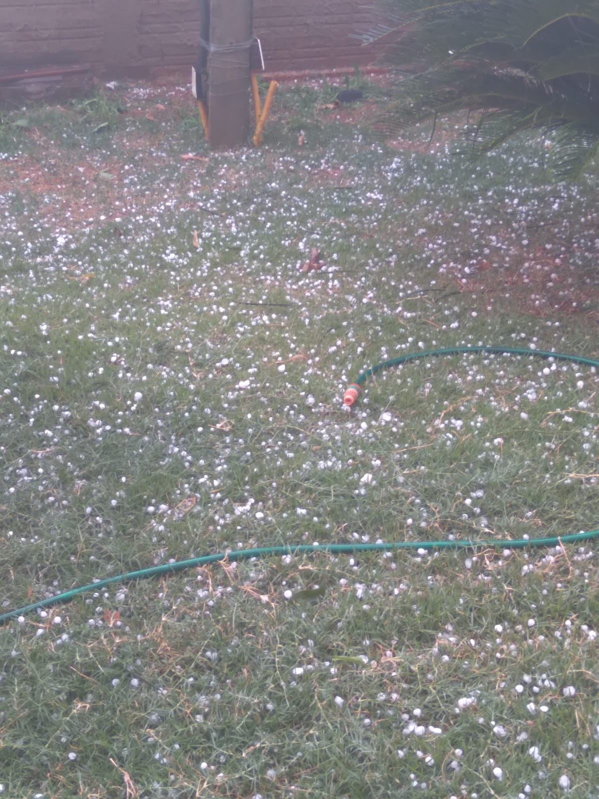 Chuva de granizo no distrito de Floriano registrada pela ouvinte Juliana