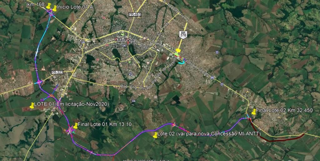 Mapa do Contorno Sul Metropolitano (Foto: Divulgação)