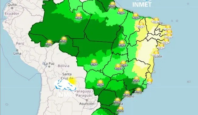 Projeção do satélite: Foto: Reprodução Inmetro