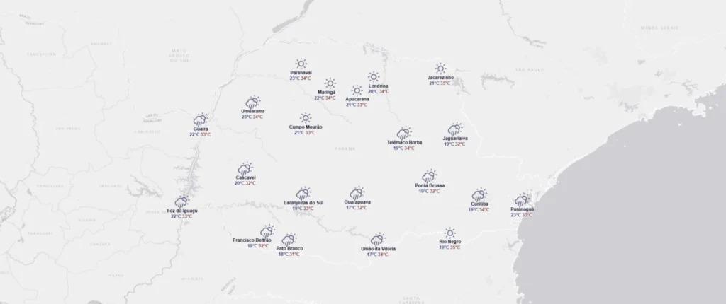 Foto: Reprodução Simepar.