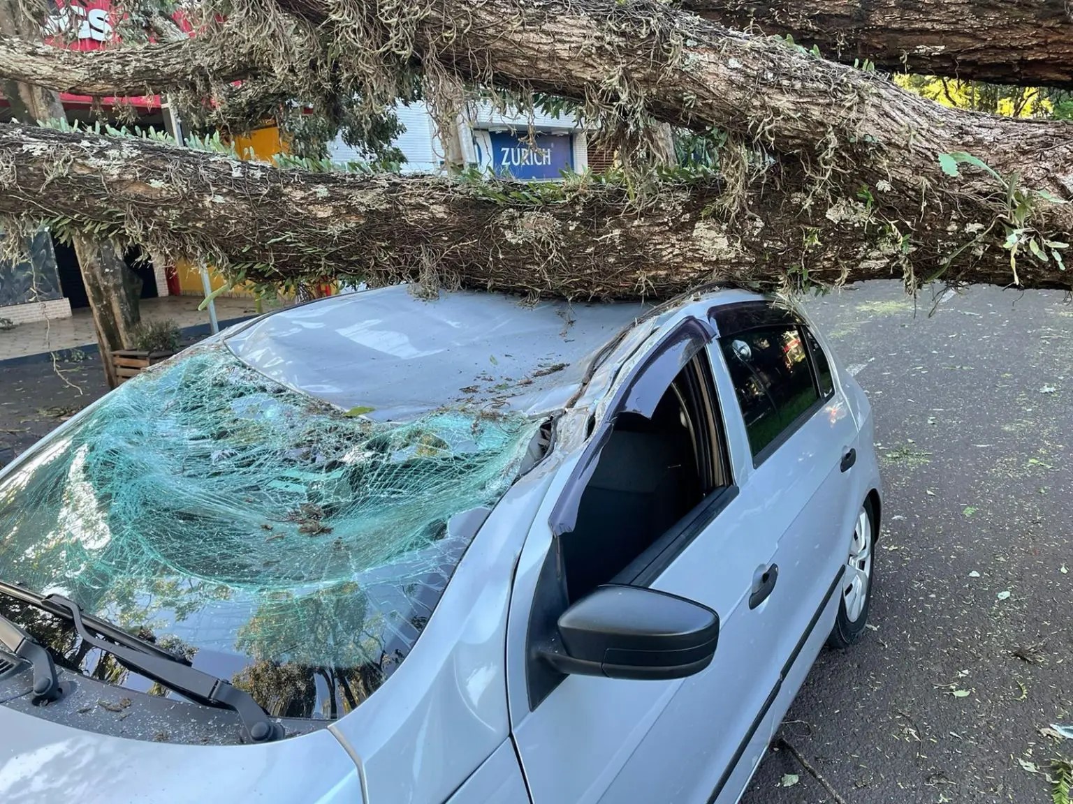 Gol atingido na avenida Humaitá. Foto: Reprodução