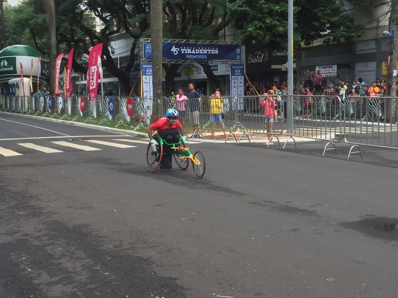 Cadeirante largou primeiro 