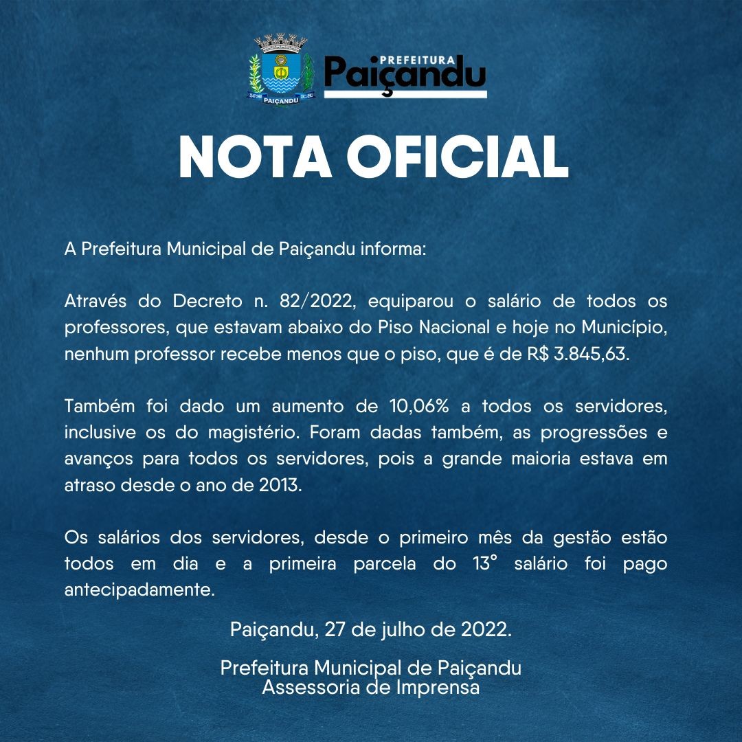  Assessoria de Imprensa / Prefeitura de Paiçandu 