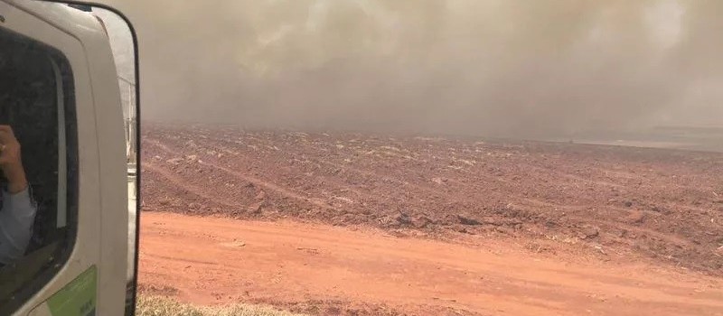 Incêndio de grandes proporções atinge a zona rural de Floraí e Presidente Castelo Branco