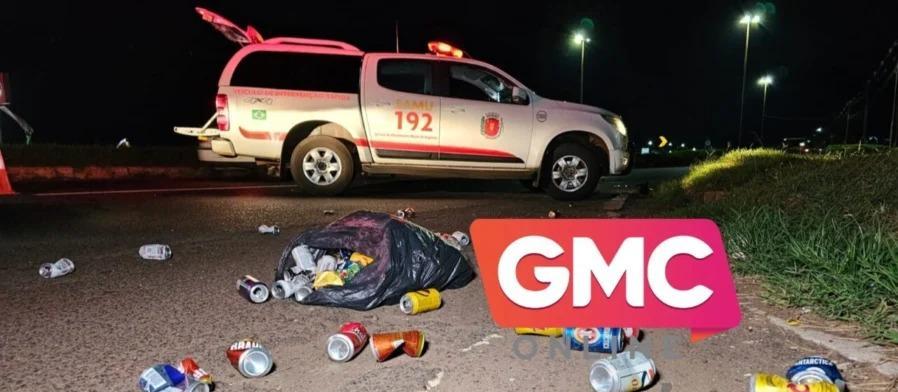 Atropelamento na PR-317 deixa pedestre e motociclista feridos