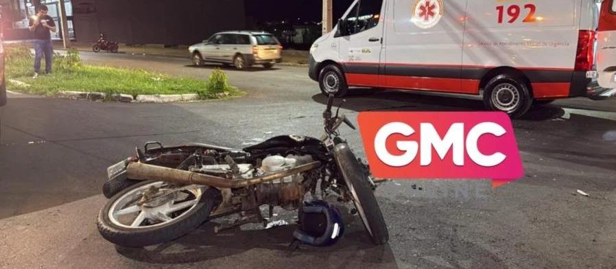 Carro avança preferencial e deixa motociclista em estado grave em Maringá