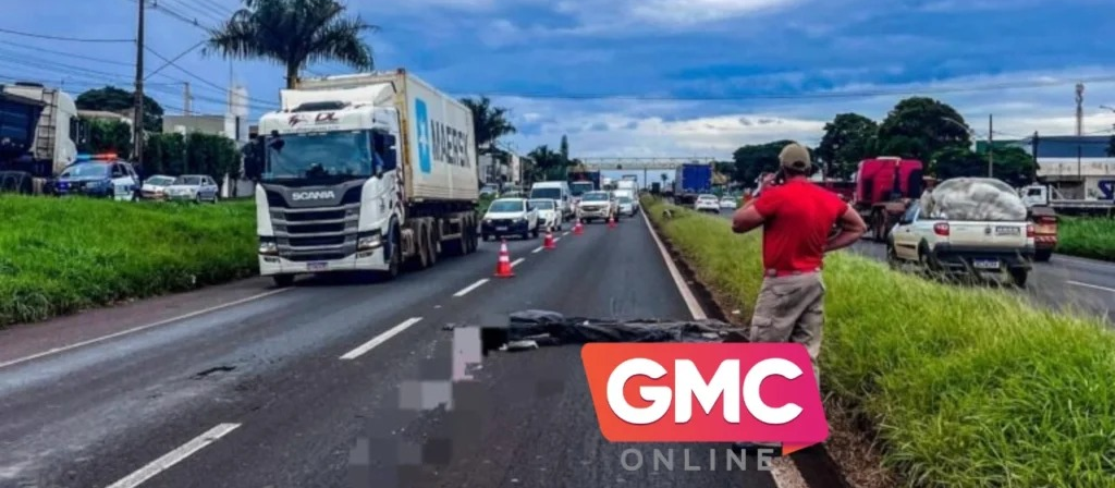 Homem morre após ser atropelado por carreta na BR-376, em Sarandi