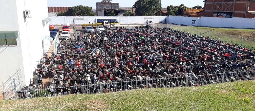 Ciretrans de Maringá e Sarandi têm 1.366 motocicletas apreendidas