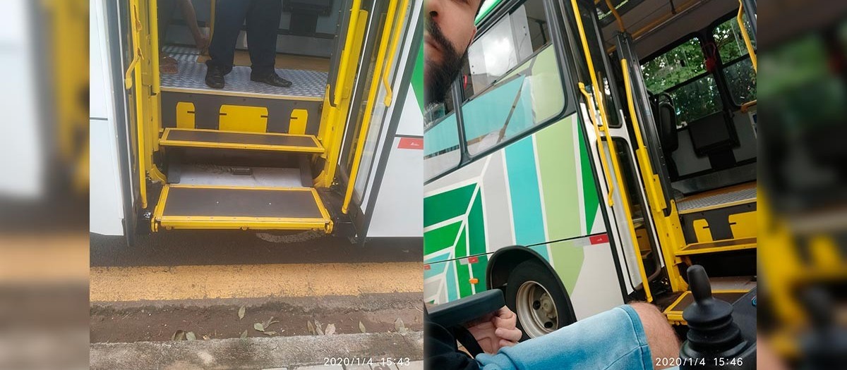 Cadeirante reclama de linhas de ônibus em Maringá