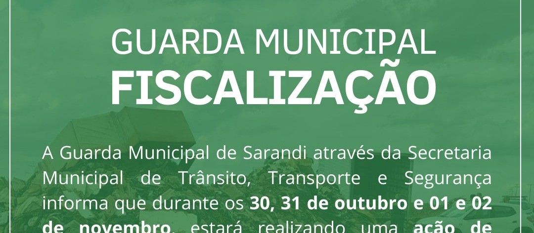 Guarda Municipal de Sarandi fiscaliza fundos de vale durante feriadão