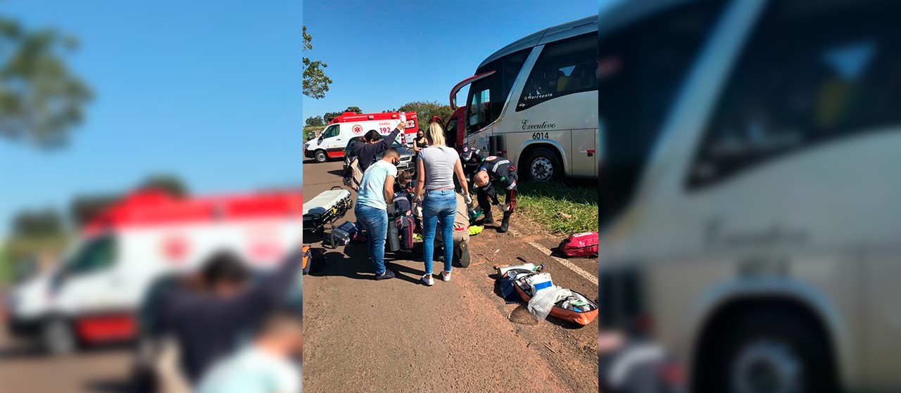 Motociclista morre em acidente com ônibus de linha