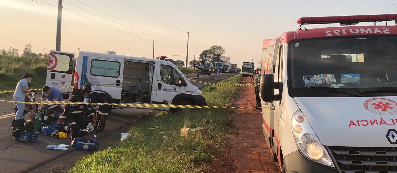 Homem é atropelado na PR-317 e motorista de carro foge sem prestar socorro