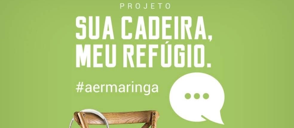 Cadeira em que se ouve relato de refugiados é uma das ações para marcar a data