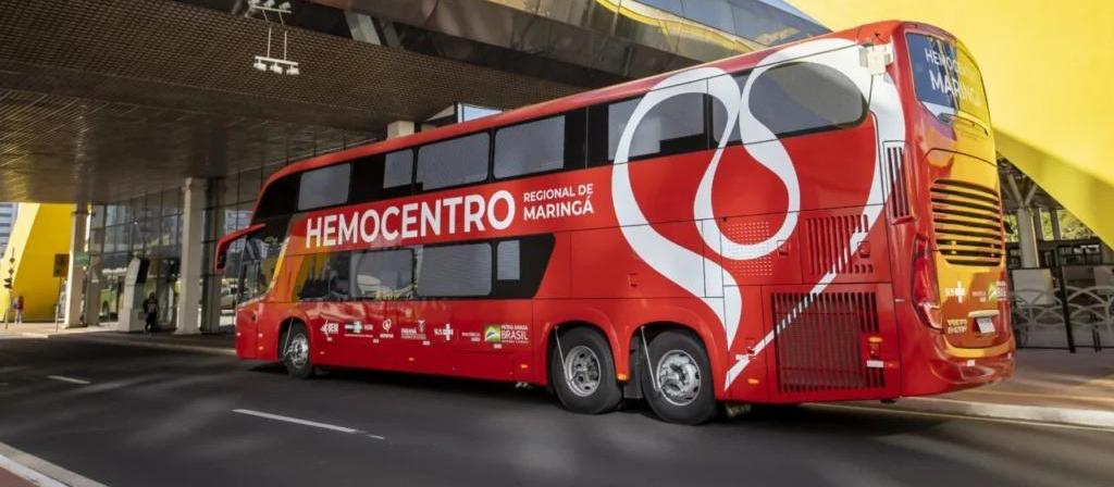 Grupo Maringá de Comunicação promove campanha de doação de sangue na praça