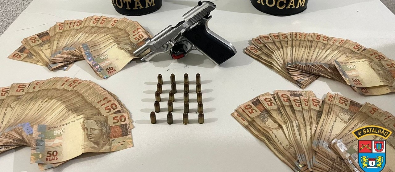 Polícia prende três pessoas e apreende arma e dinheiro em Maringá