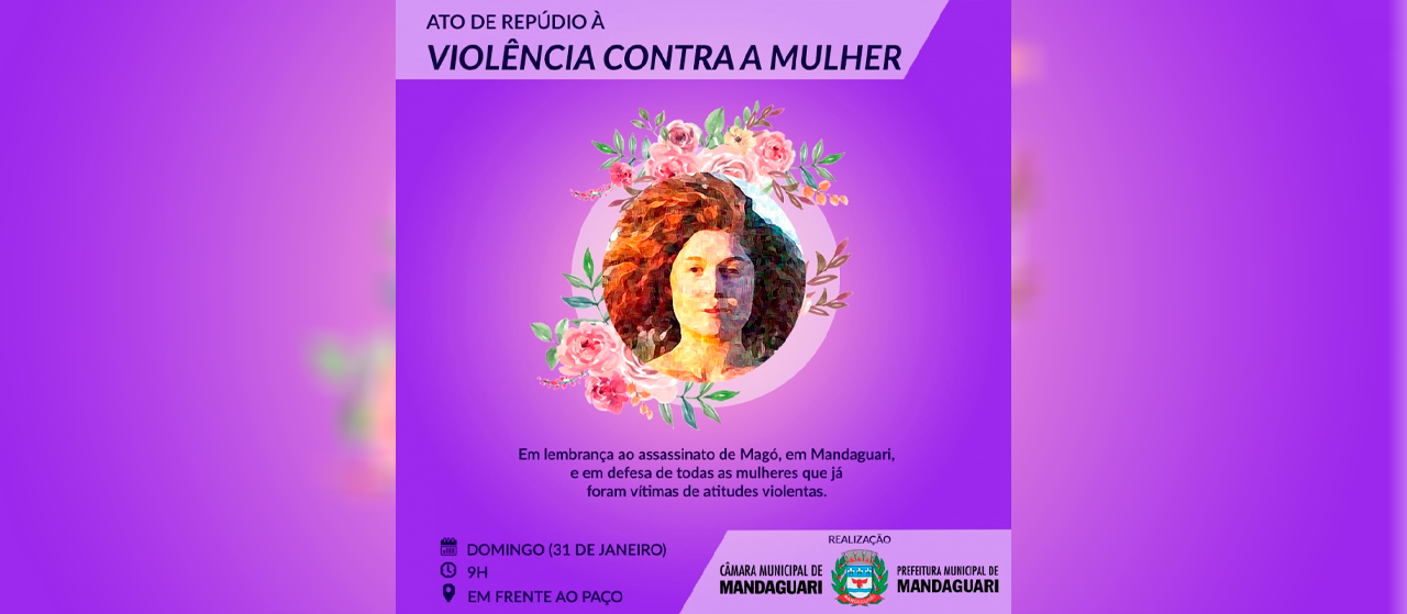 Mandaguari terá ato contra violência às mulheres neste domingo (31)