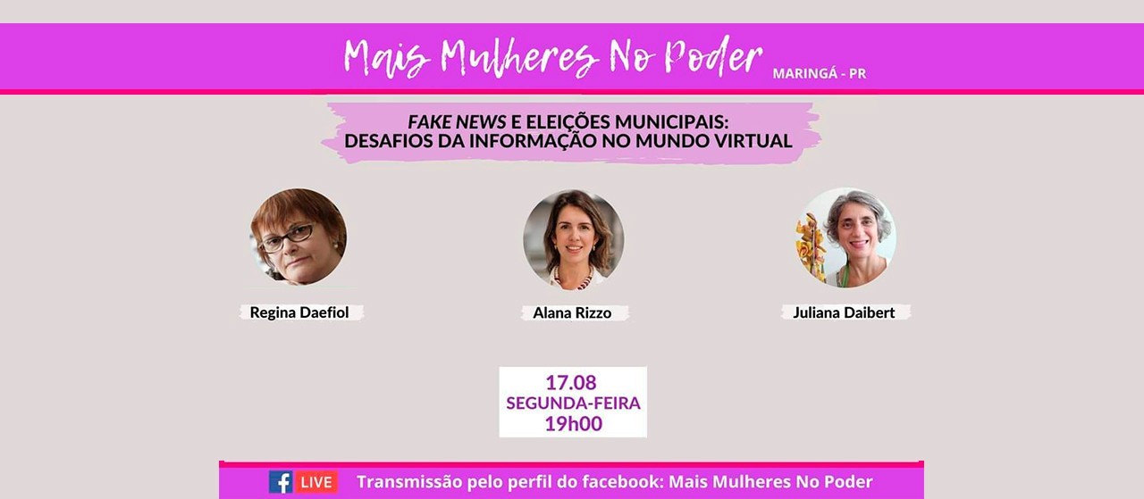 Alana Rizzo é convidada de live do movimento ‘Mais Mulheres no Poder’