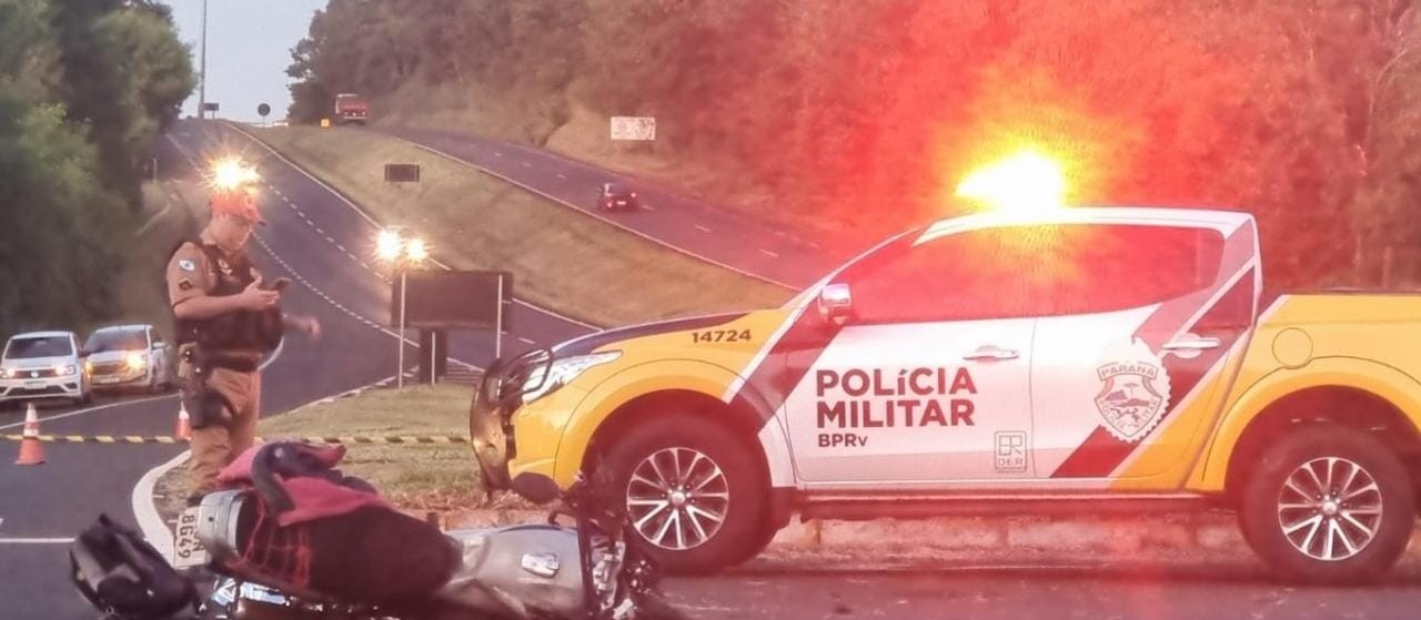 Motociclista morre após acidente em rodovia, em Maringá