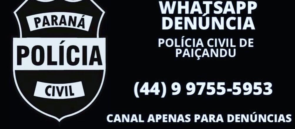 Polícia de Paiçandu também tem WhatsApp denúncia