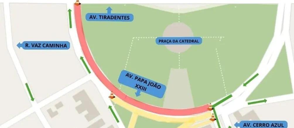 Vias do entorno da Praça da Catedral terão interdições para realização do Show da Virada