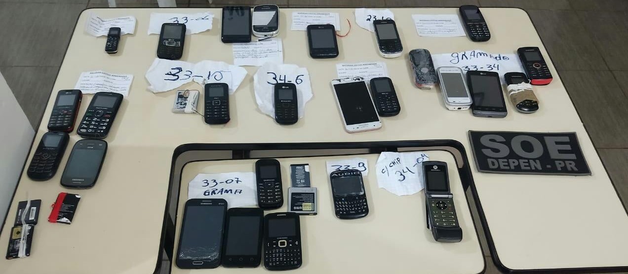 30 celulares são apreendidos na PEM e CCM durante revista simultânea