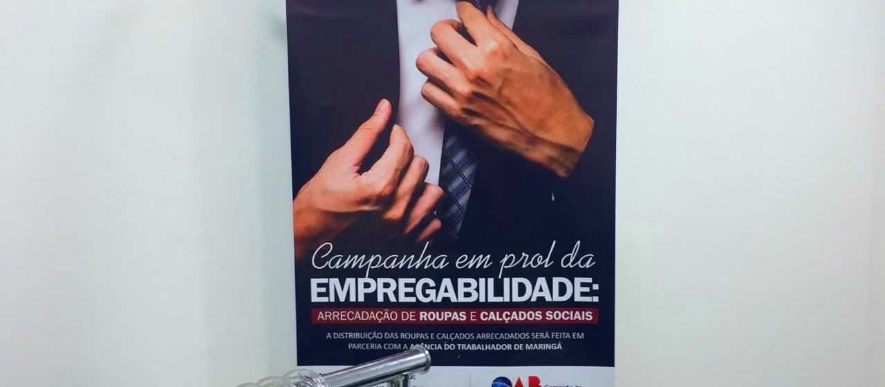 OAB Maringá doa roupas sociais para candidatos a uma vaga de emprego