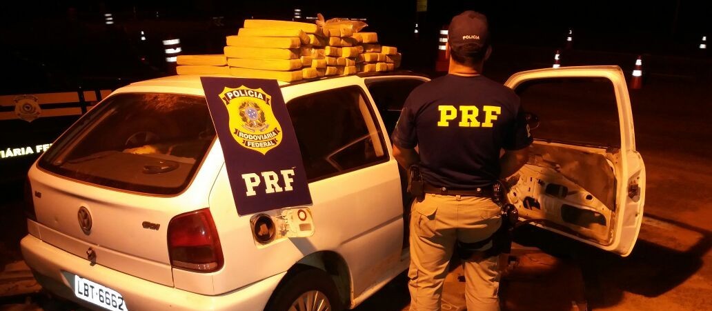 PRF apreende 81 kg de maconha na BR-487