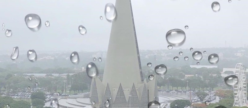 Ano novo começa com chuva e previsão de temporal em Maringá