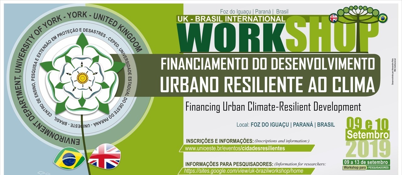 Instituições vão promover workshop sobre resiliência climática urbana 