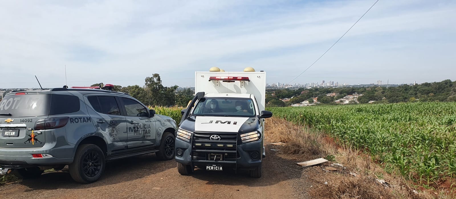 Dois suspeitos morrem em confronto com a PM na zona rural de Maringá