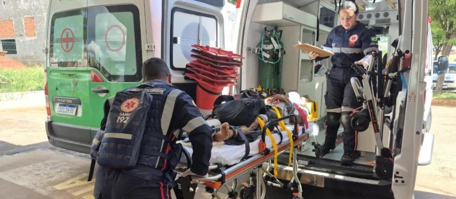 Colisão entre moto e bicicleta na BR-376 deixa dois feridos próximo a Maringá