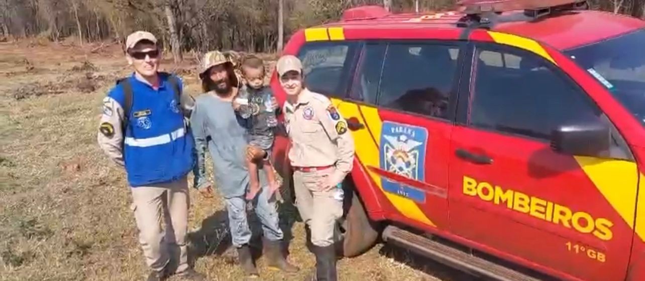 Localizado menino de dois anos que se perdeu em área de mata