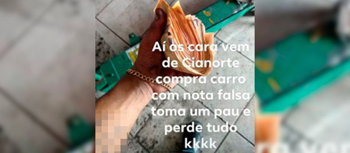 Jovem é preso depois de postar foto com quase R$ 4 mil em notas falsas