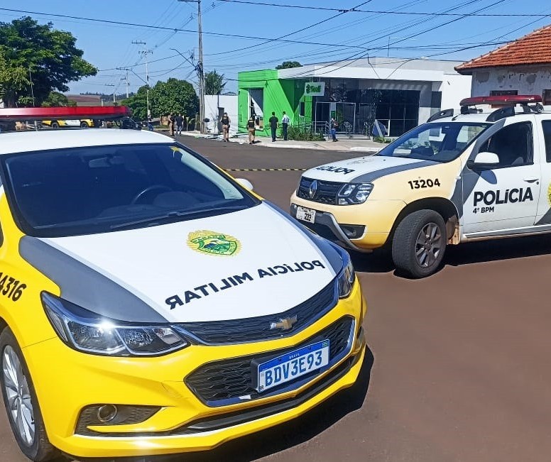 Homens armados explodem caixa eletrônico no distrito de Aquidaban 