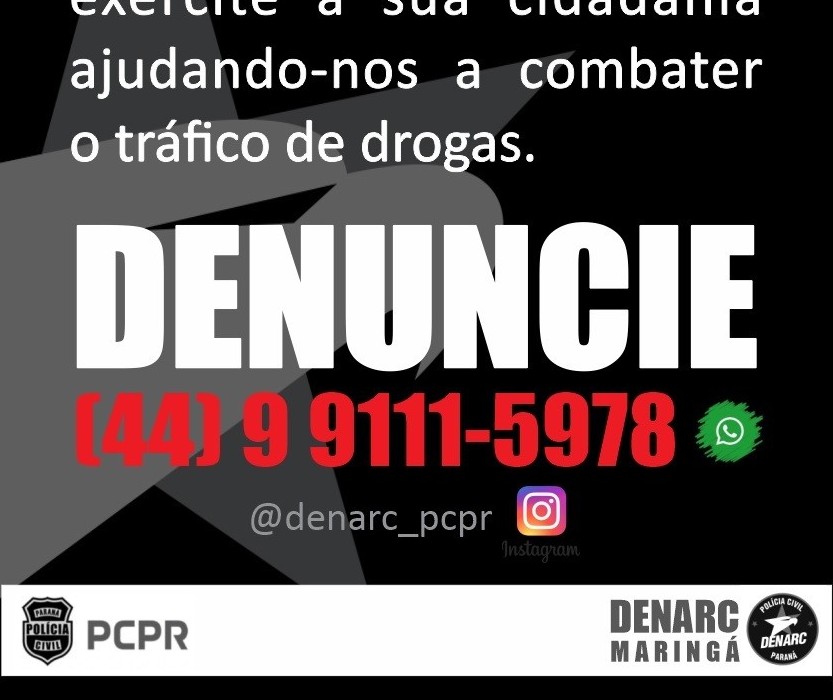 Denarc recebe denúncias pelo WhatsApp e Instagram