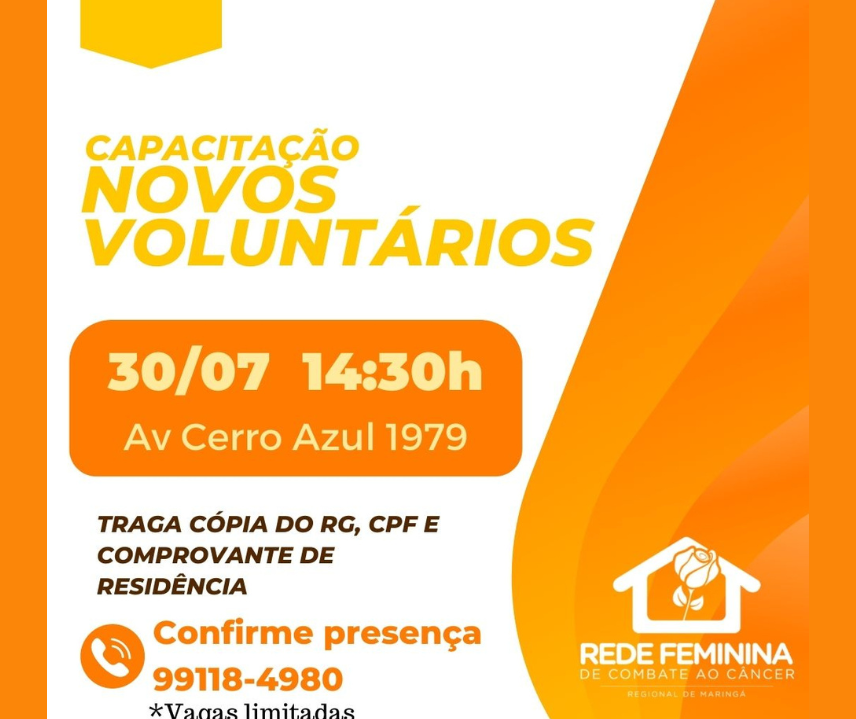 Rede Feminina de Combate ao Câncer busca voluntários