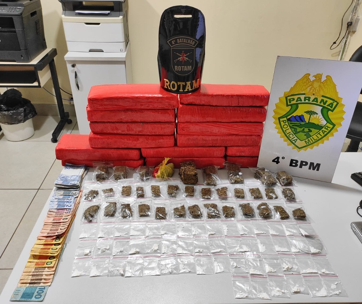 Adolescente é apreendida com 10 kg de maconha, em Sarandi