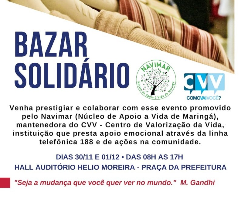 CVV realiza bazar para arrecadar fundos