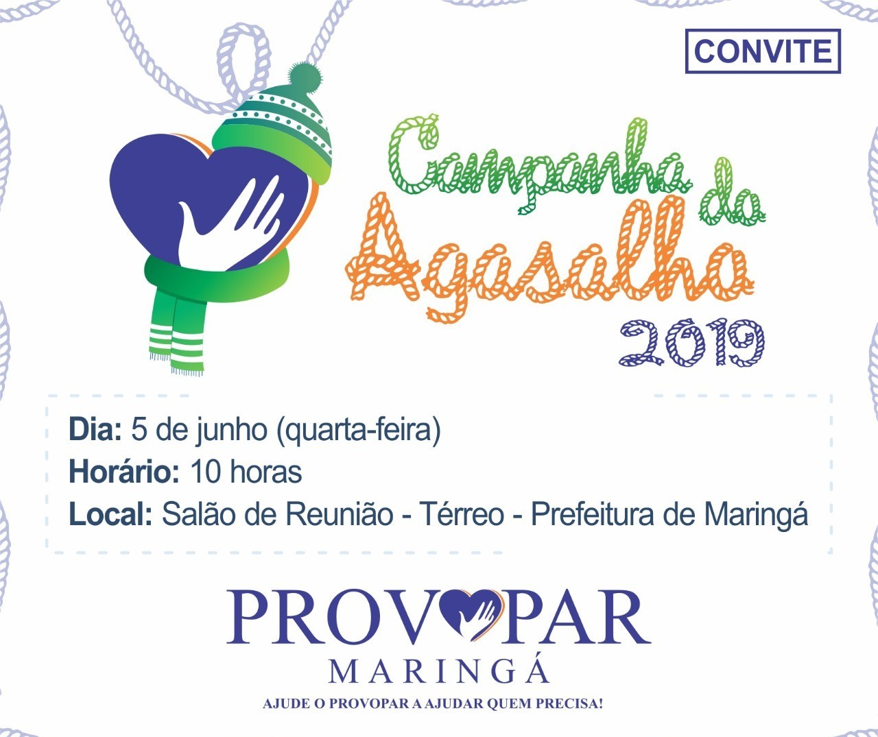 Campanha do Agasalho de Maringá começa no dia 5 de junho