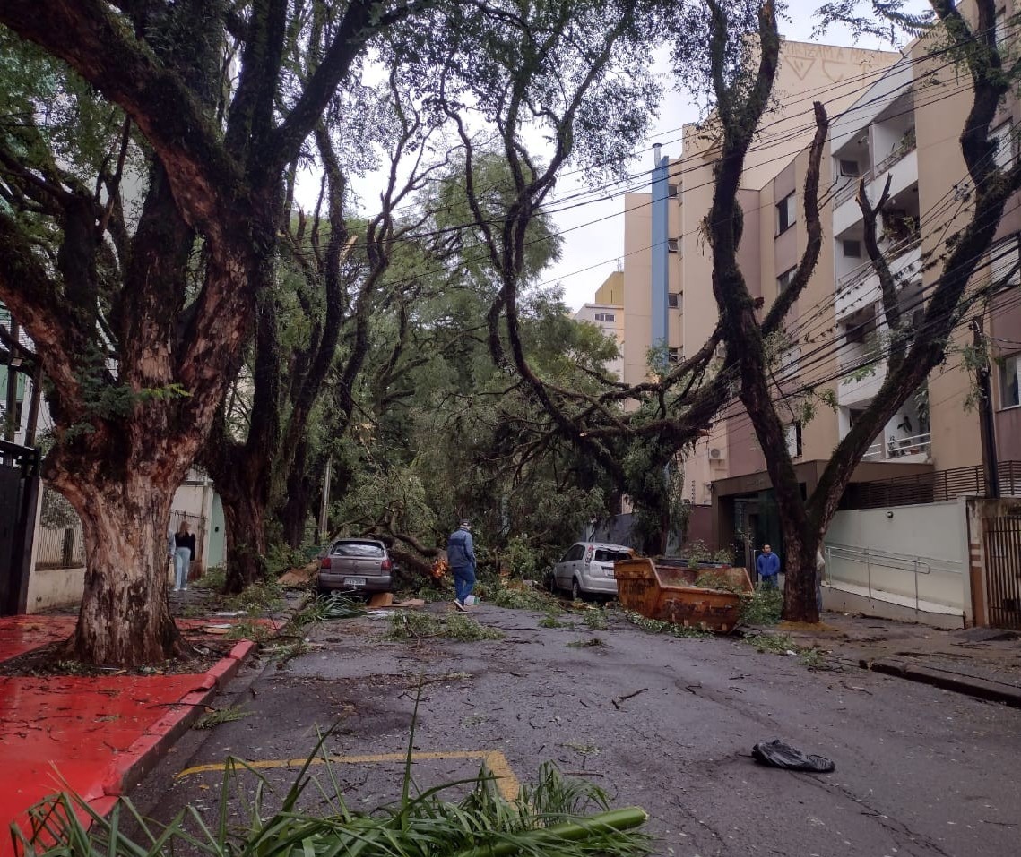 Temporal durante a madrugada assusta moradores e provoca estragos em Maringá