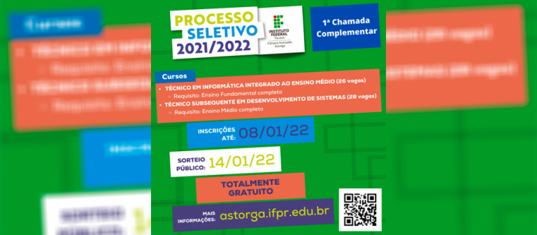 Instituto Federal do Paraná em Astorga está com inscrições abertas