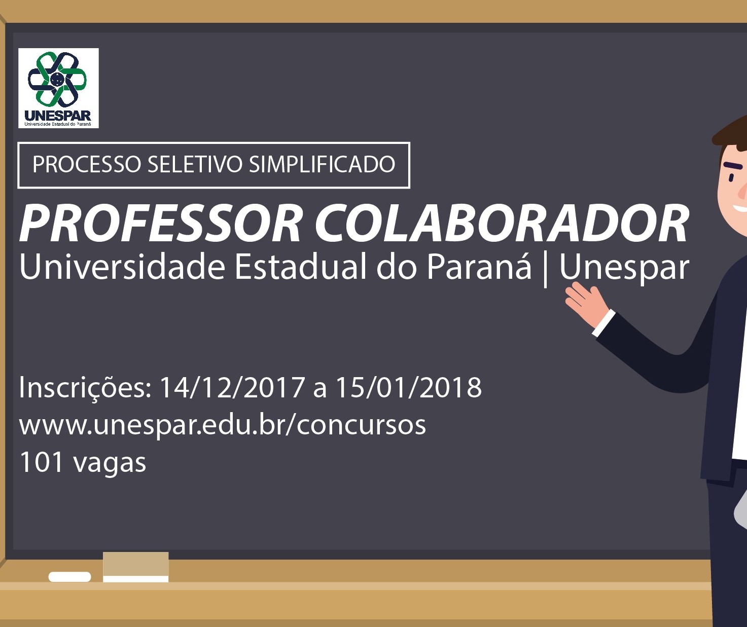 Unespar realiza teste seletivo para contratação de professores 