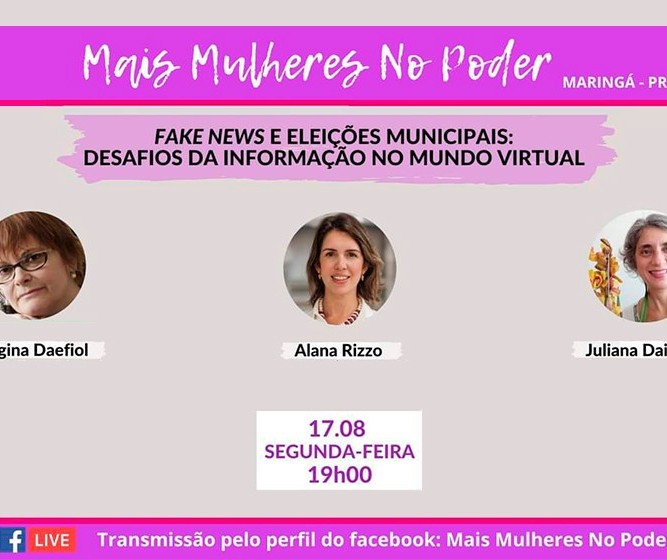 Alana Rizzo é convidada de live do movimento ‘Mais Mulheres no Poder’