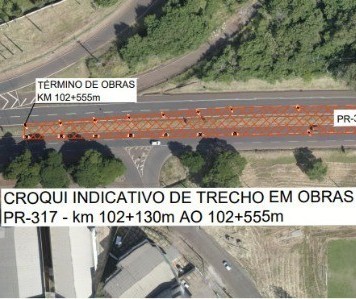 Interdição de trecho da PR-317 é adiada para terça-feira