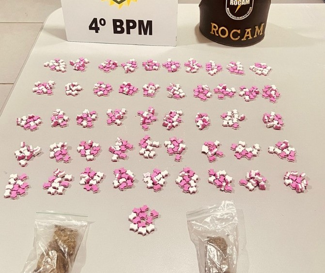 Mais de 500 comprimidos de ecstasy foram apreendidos com motociclista em Sarandi