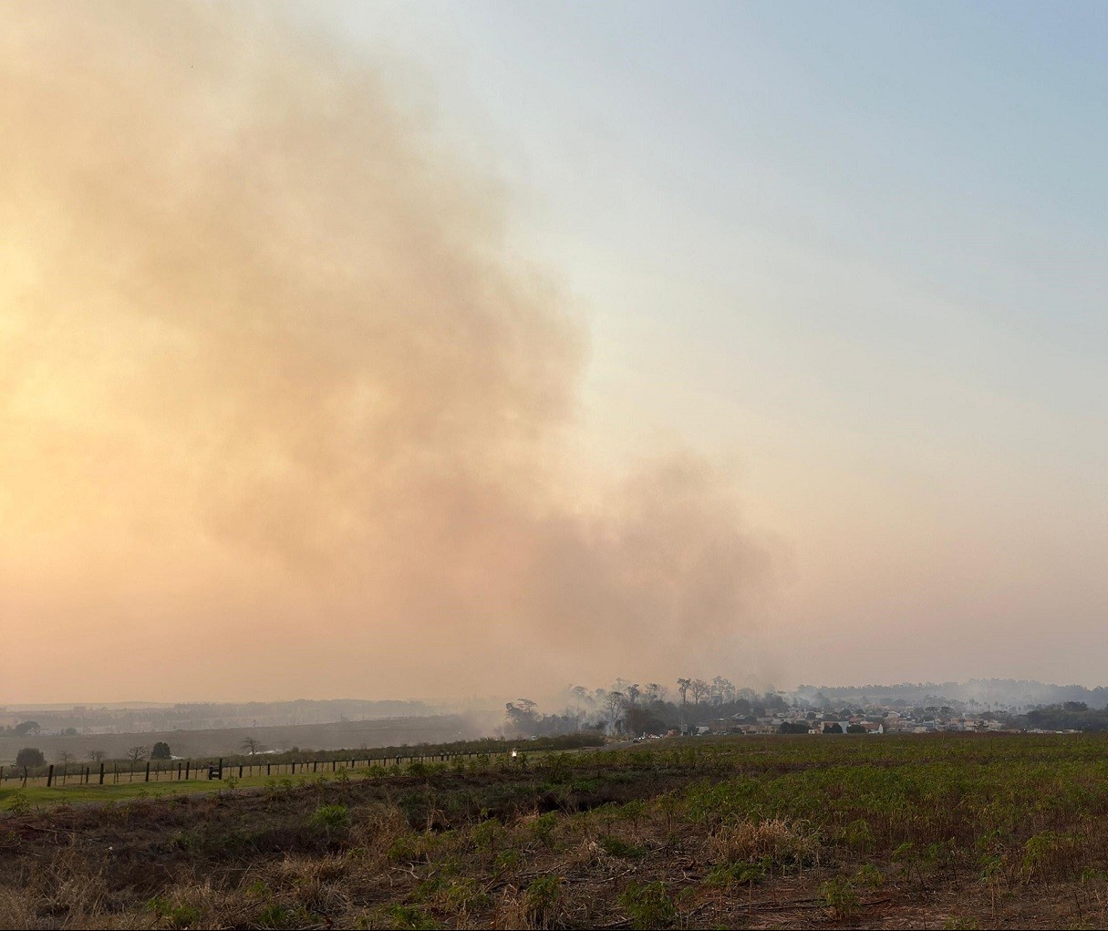 Incêndio no Cinturão Verde fecha UBS e suspende aulas em Cianorte