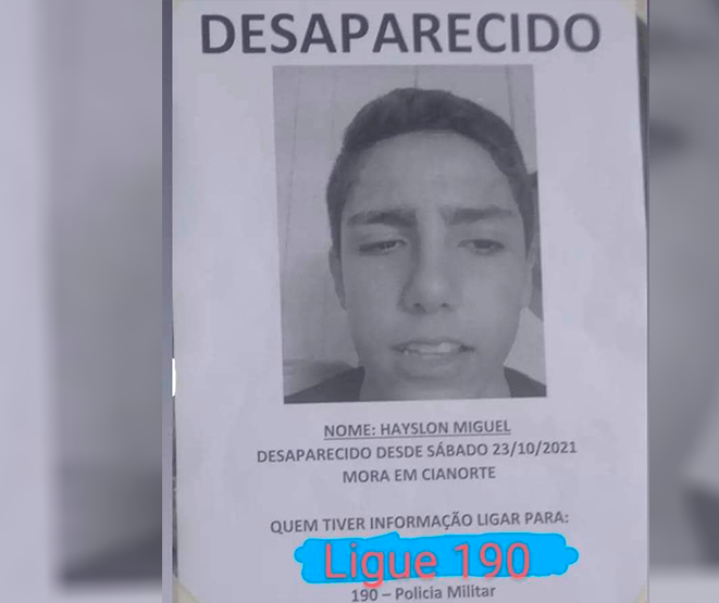 Desaparecimento de jovem autista de Cianorte completa 5 meses