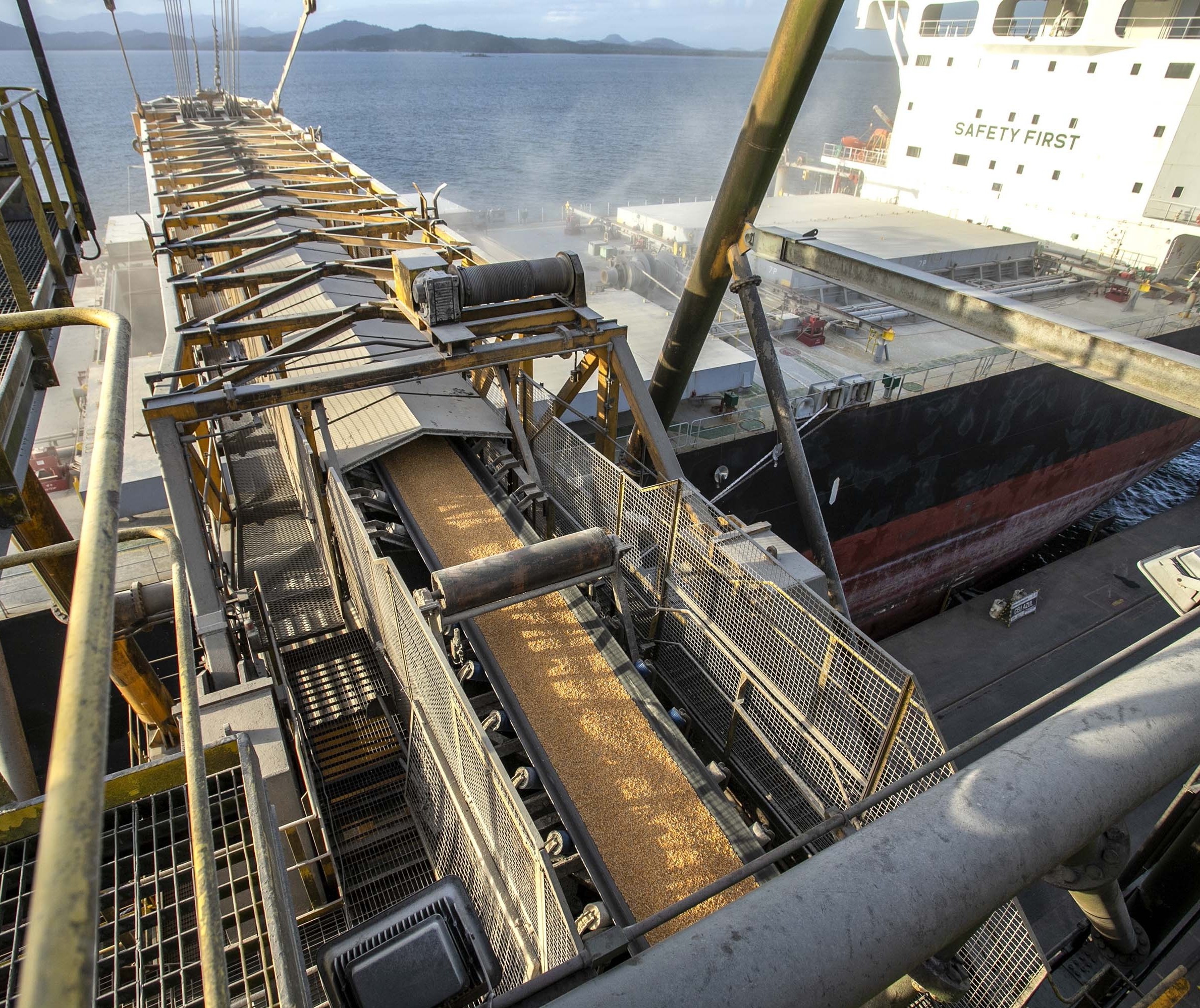 Exportações brasileiras de milho pelo porto de Paranaguá crescem