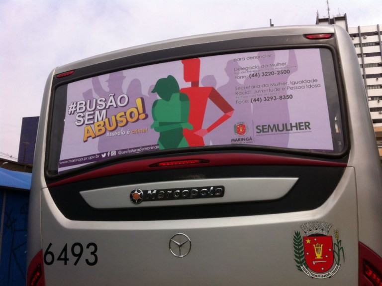 Campanha ‘Busão sem Abuso” previne abuso sexual no transporte público em Maringá