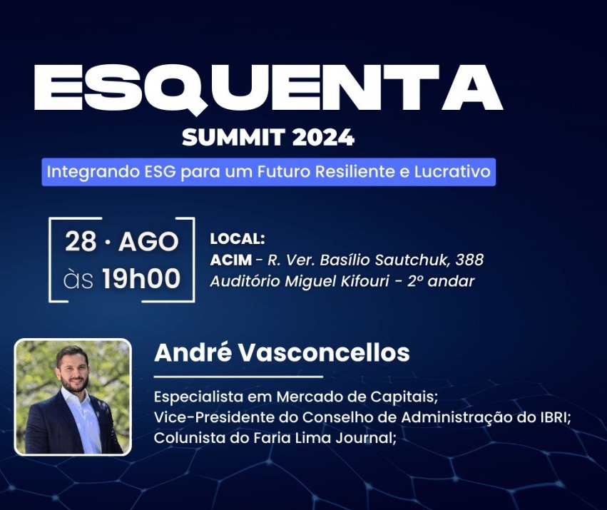 Palestra gratuita sobre ESG é realizada na Acim nesta quarta (28)